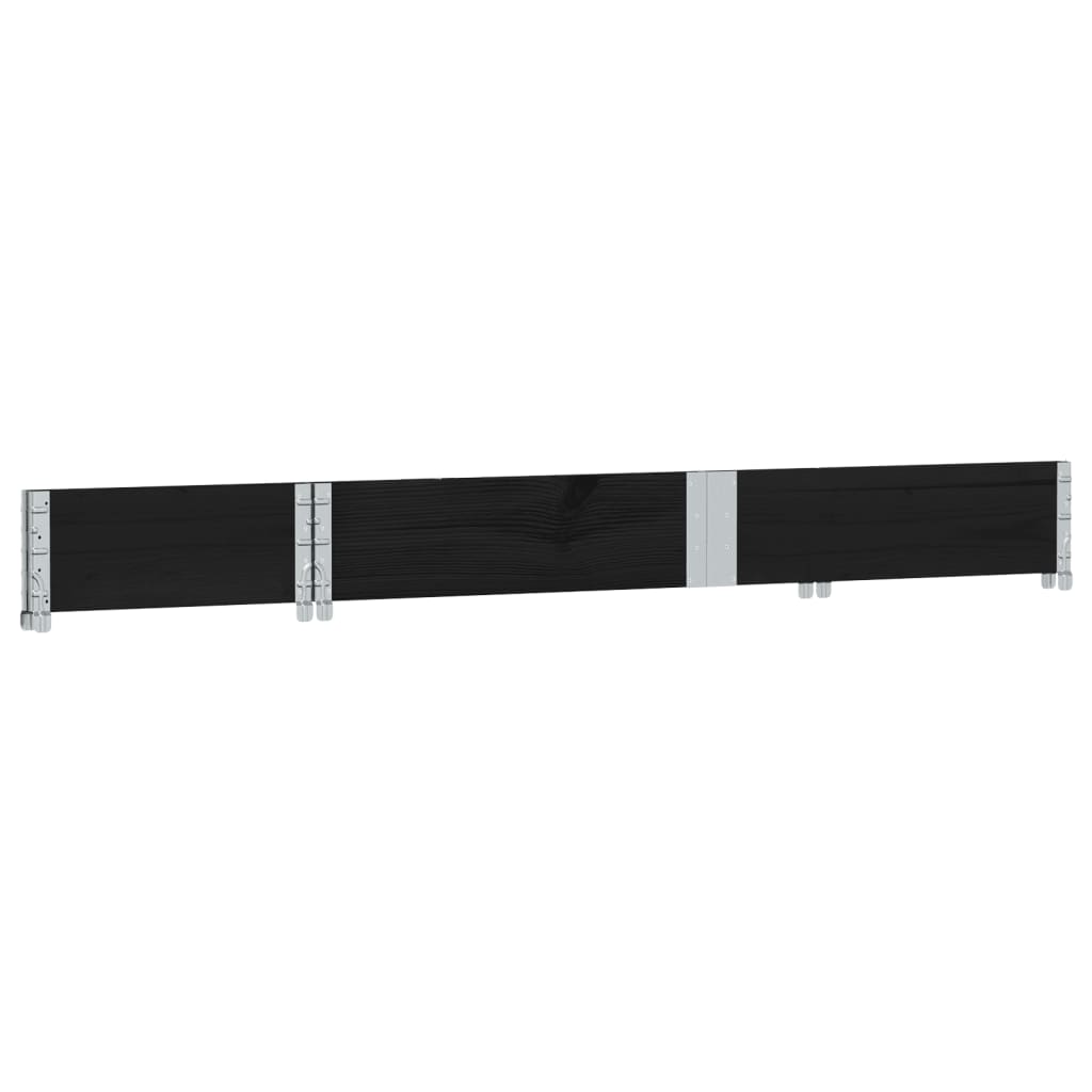 Okvir za palete crni 150 x 50 cm od masivne borovine