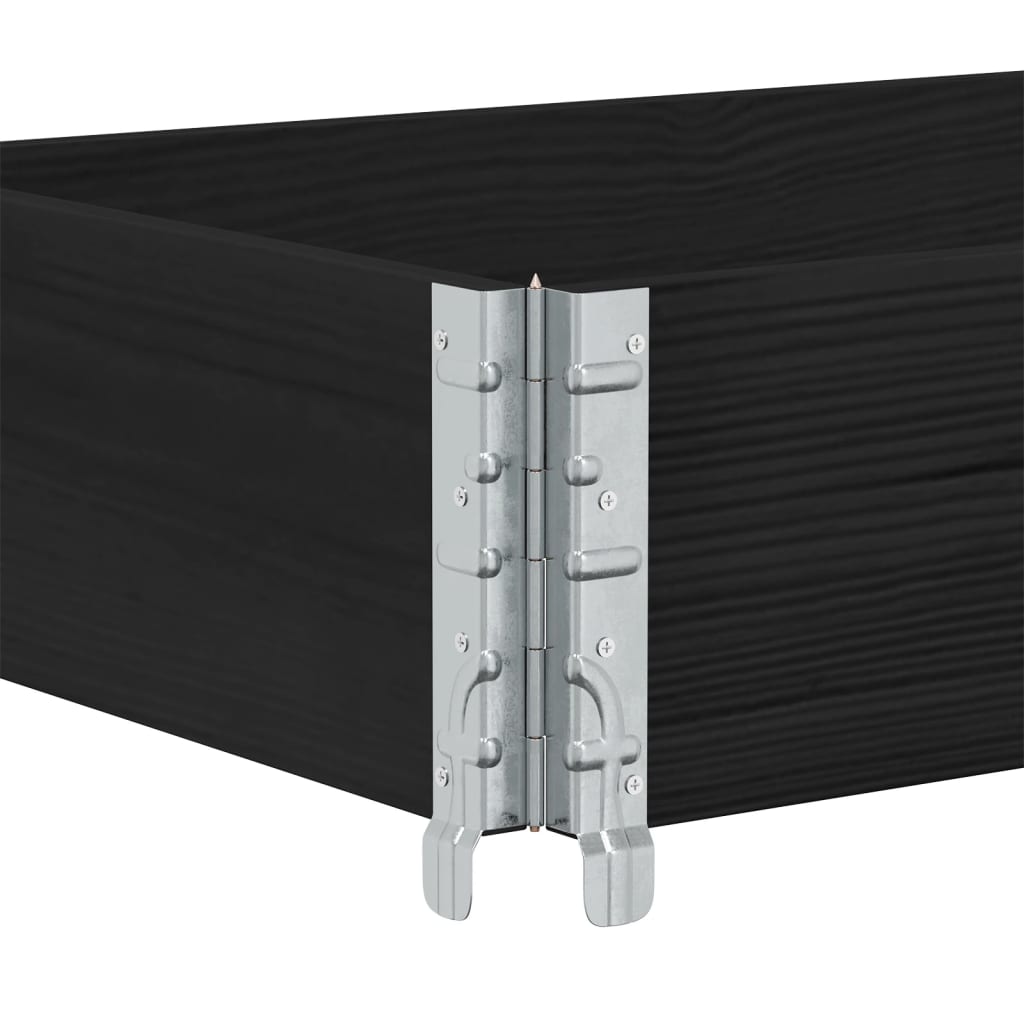Okvir za palete crni 150 x 50 cm od masivne borovine
