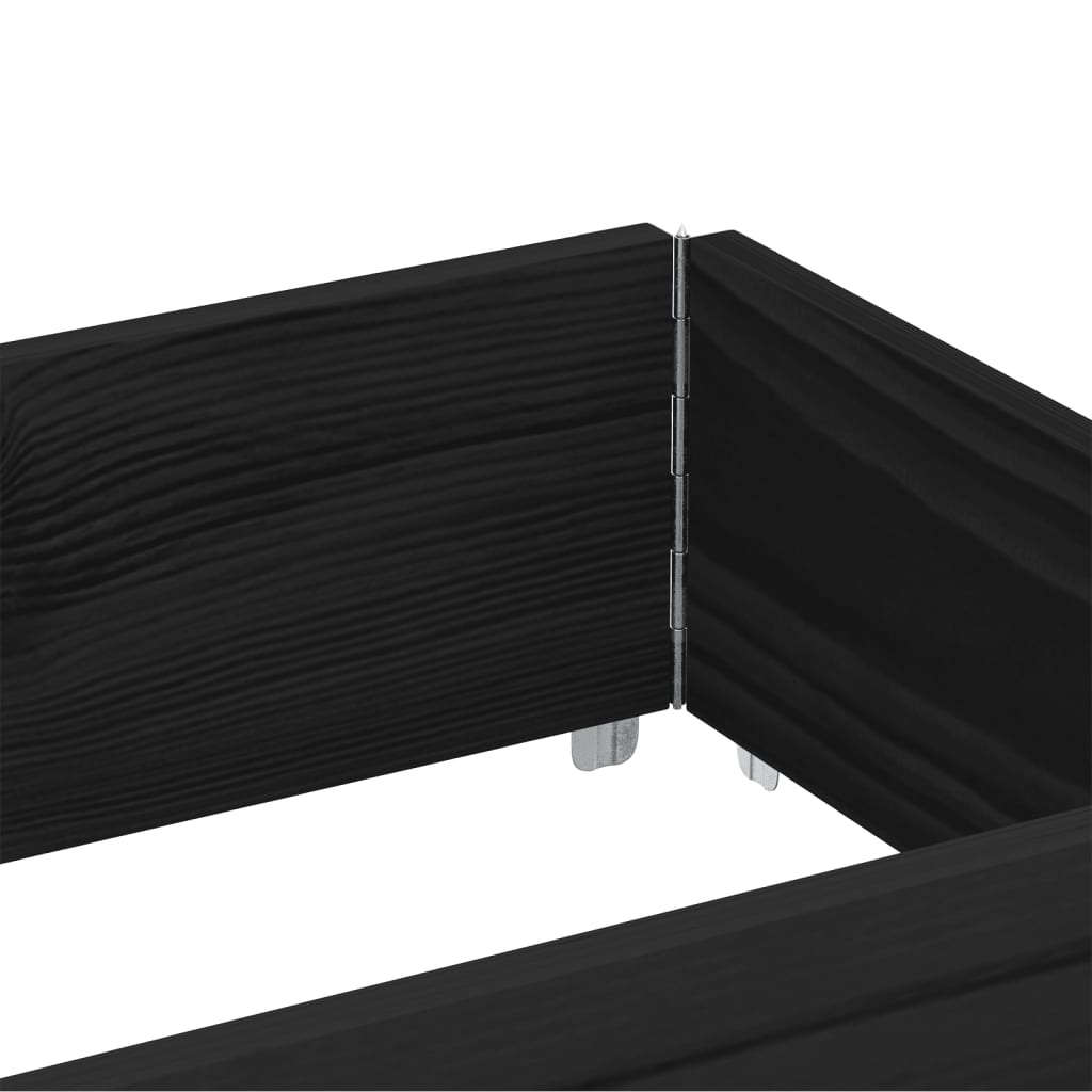 Okvir za palete crni 150 x 50 cm od masivne borovine