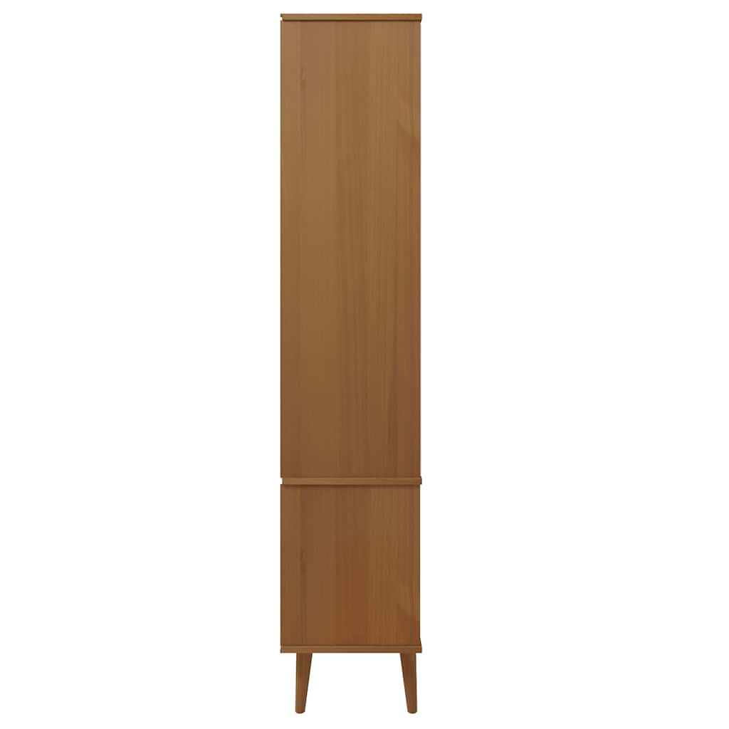Vitrina MOLDE smeđa 90 x 35 x 175 cm od masivne borovine