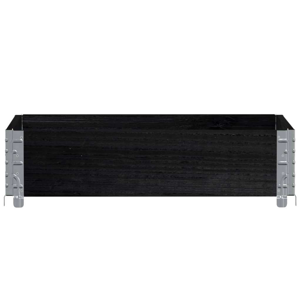 Vrtna sadilica crna 80x60 cm od masivne borovine