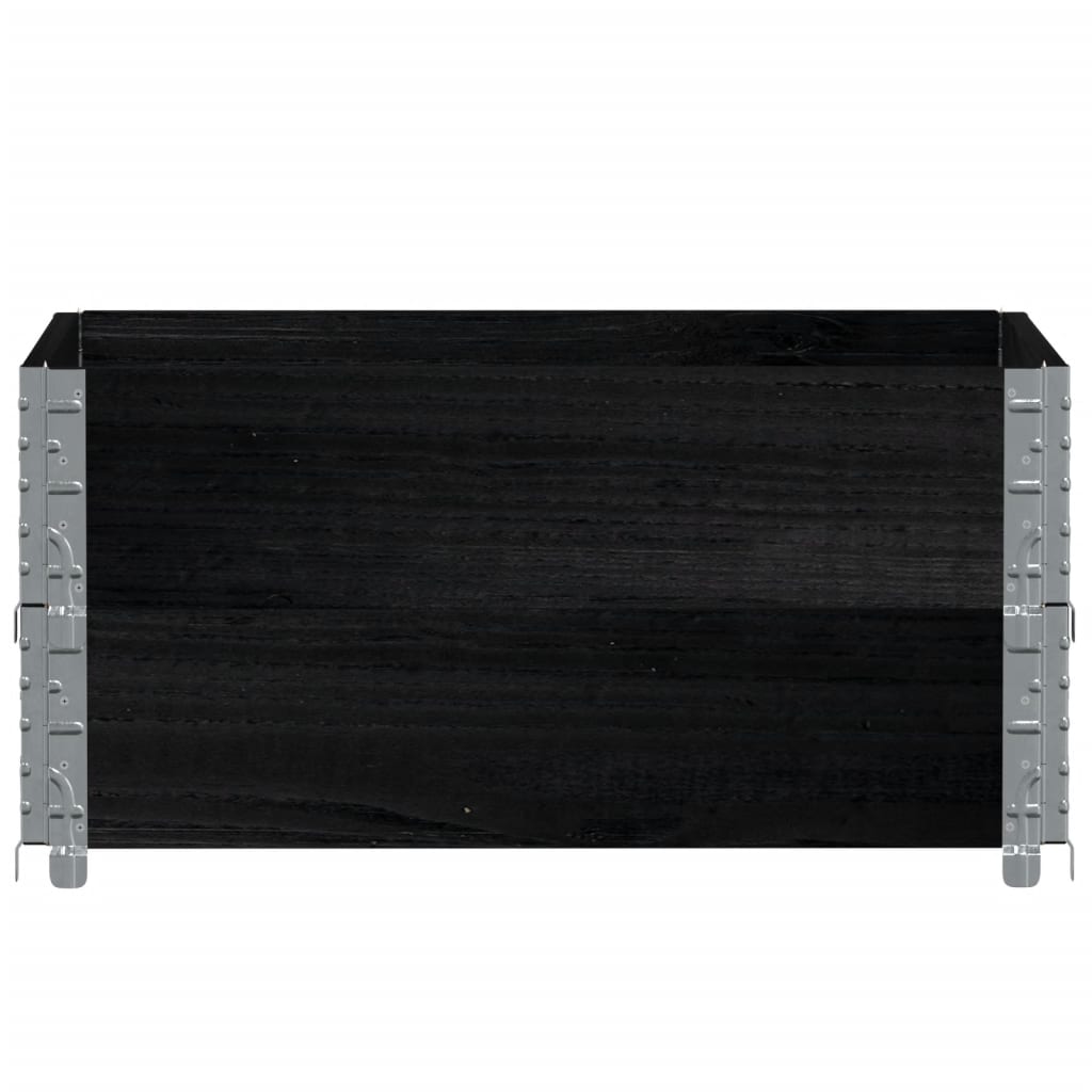 Vrtna sadilica crna 80x60 cm od masivne borovine