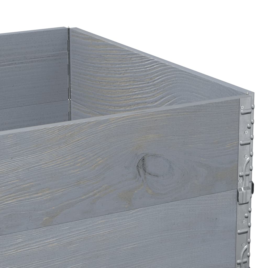 Vrtni sadilica siva 120 x 80 cm od masivne borovine