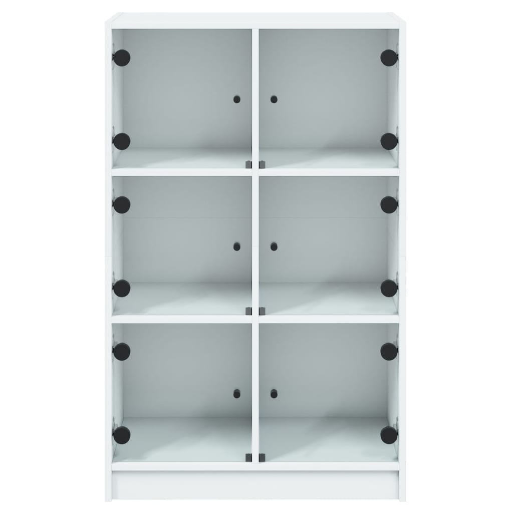 Visoka komoda s vratima bijela 68x37x109 cm konstruirano drvo