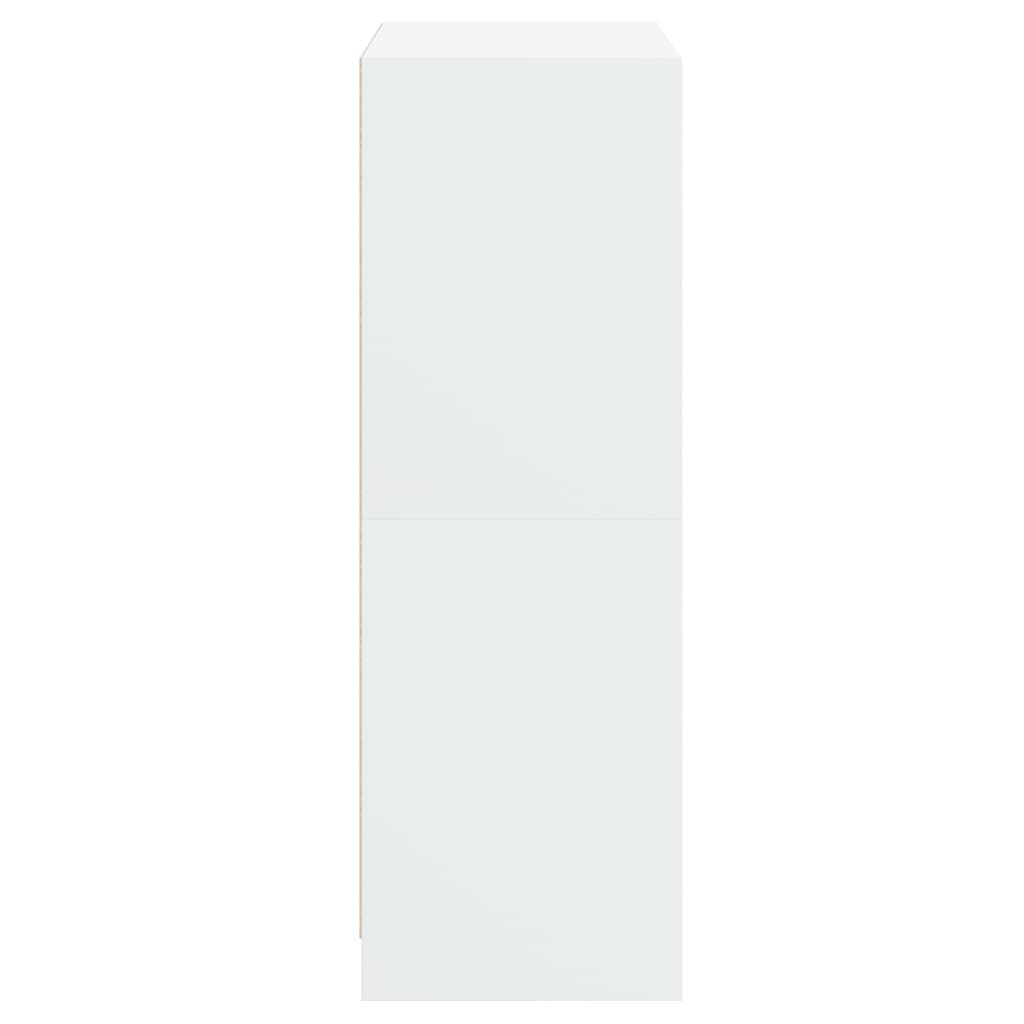 Visoka komoda s vratima bijela 68x37x109 cm konstruirano drvo