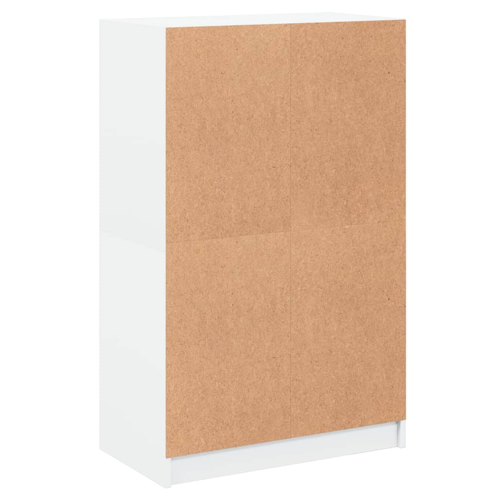 Visoka komoda s vratima bijela 68x37x109 cm konstruirano drvo