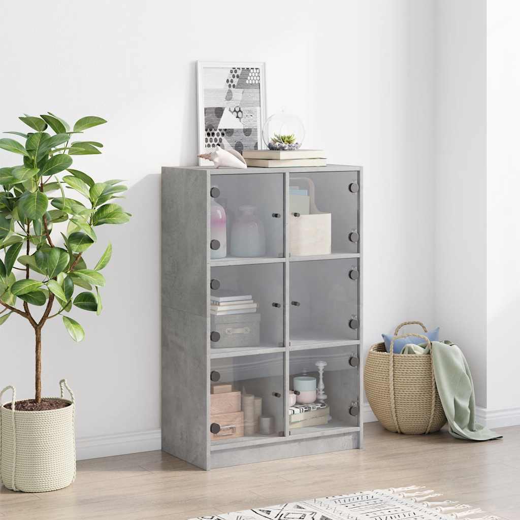 Visoka komoda s vratima 68x37x109 cm konstruirano drvo