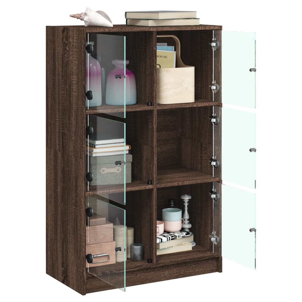 Visoka komoda s vratima 68x37x109 cm konstruirano drvo
