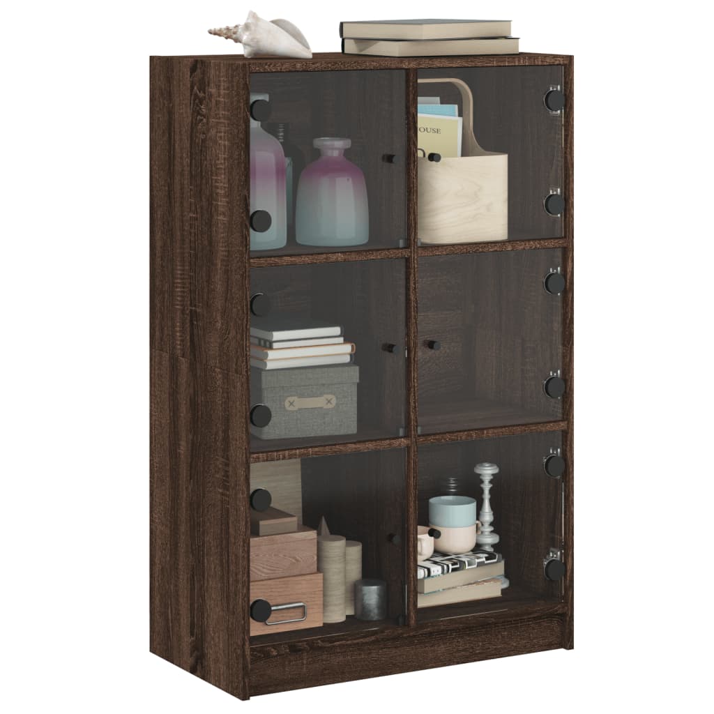 Visoka komoda s vratima 68x37x109 cm konstruirano drvo