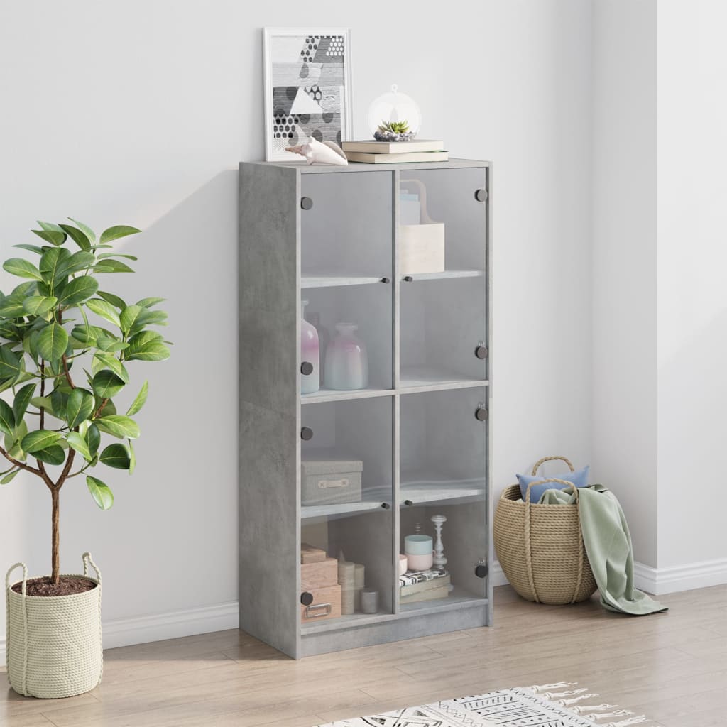 Visoka komoda s vratima 68x37x142 cm konstruirano drvo