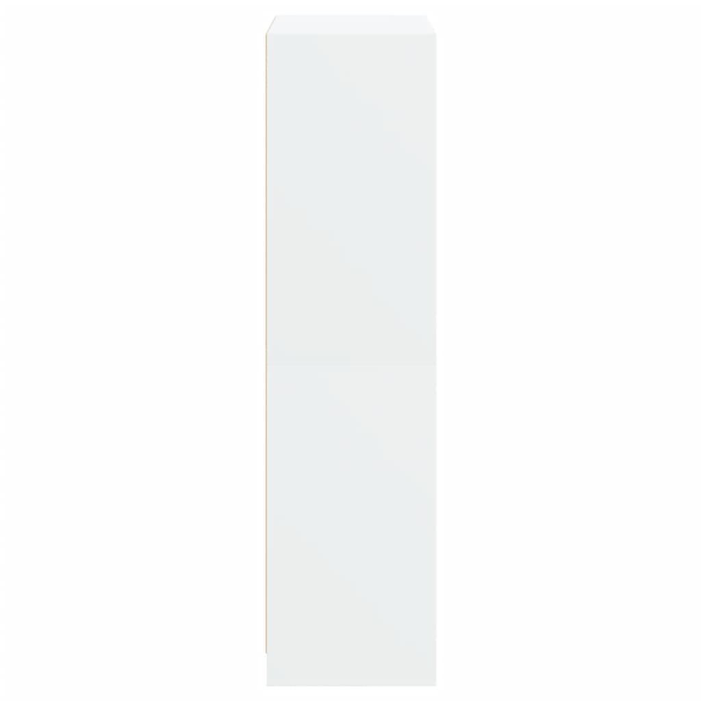 Visoka komoda s vratima bijela 68x37x142 cm konstruirano drvo