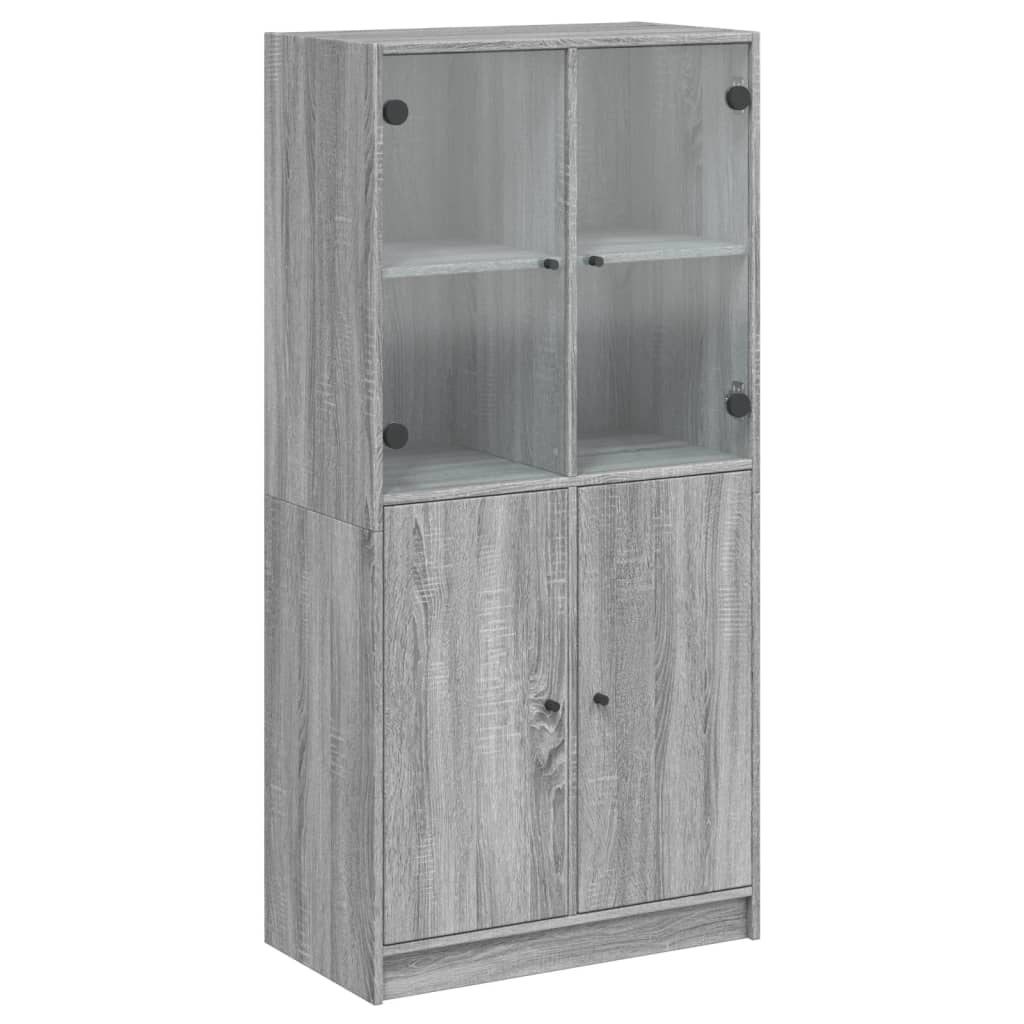 Visoka komoda s vratima 68x37x142 cm konstruirano drvo