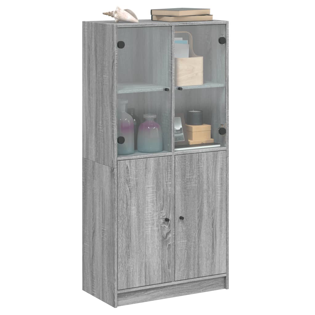 Visoka komoda s vratima 68x37x142 cm konstruirano drvo