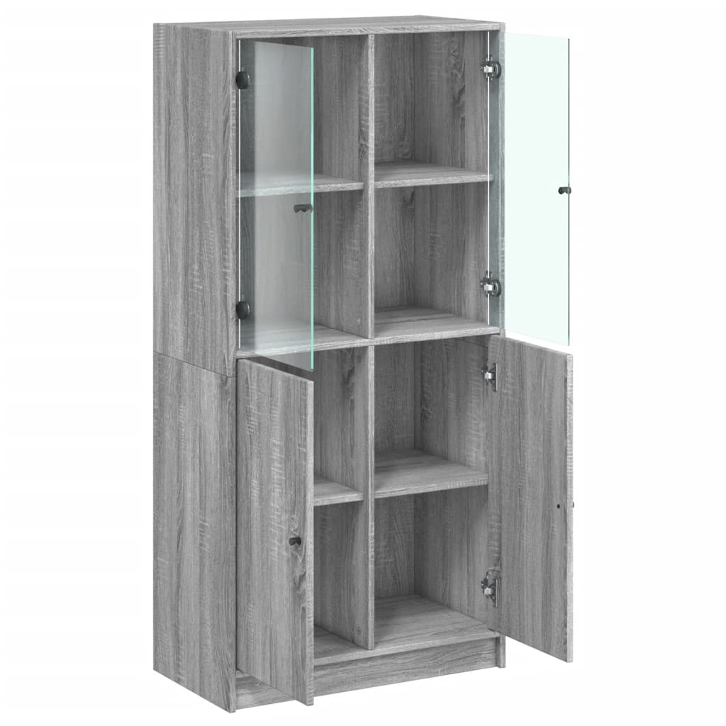 Visoka komoda s vratima 68x37x142 cm konstruirano drvo