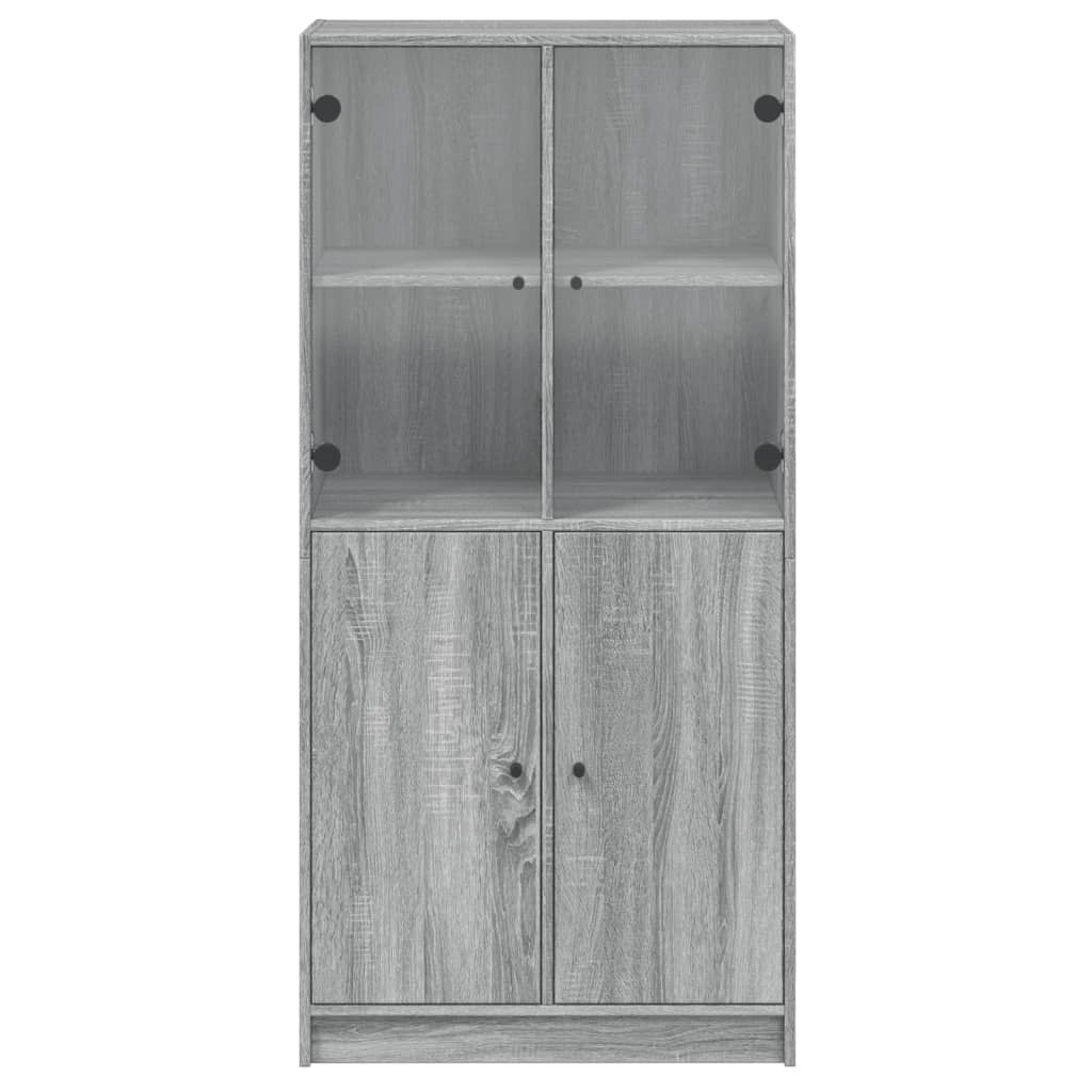 Visoka komoda s vratima 68x37x142 cm konstruirano drvo