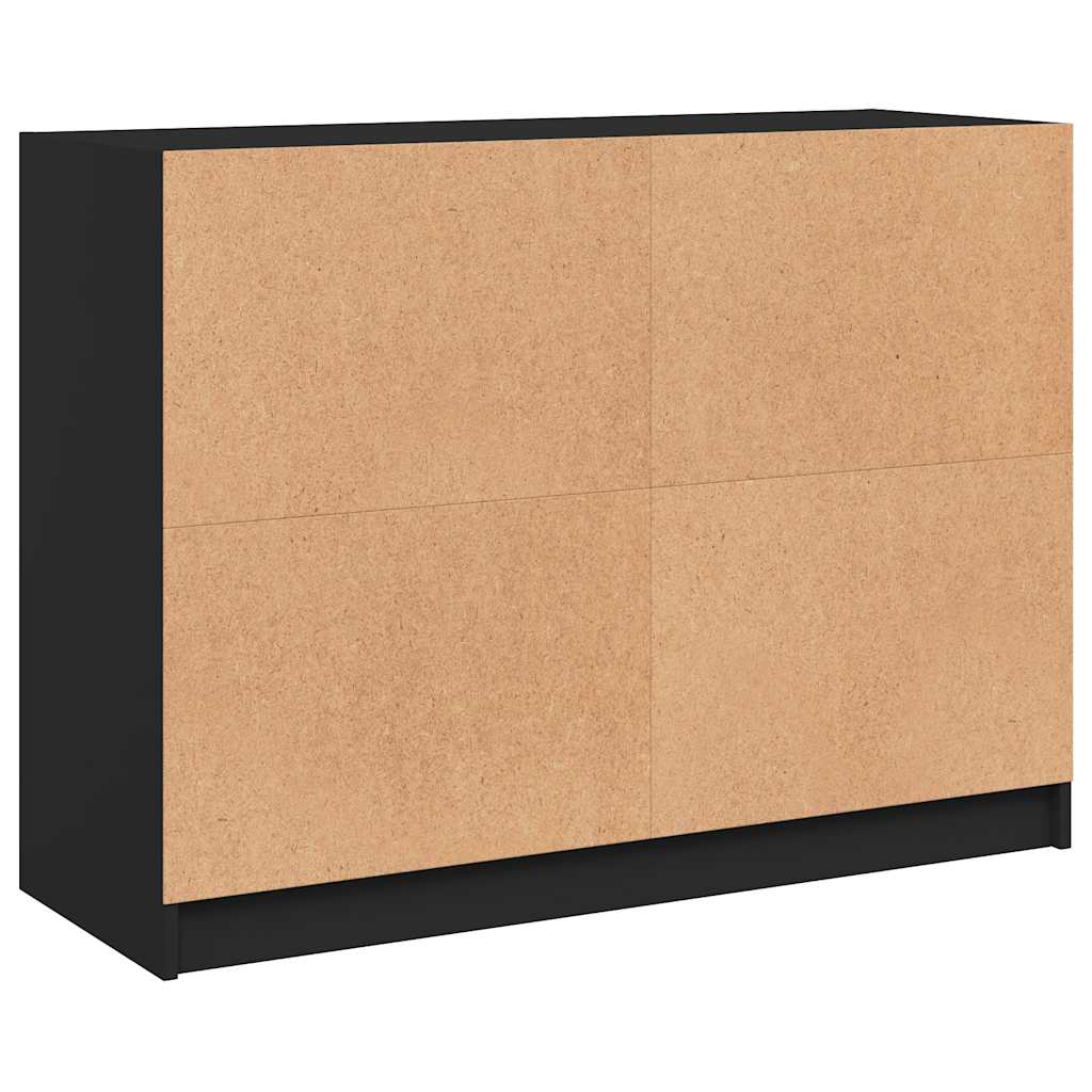 Komoda crna 102x37x75,5 cm od konstruiranog drva