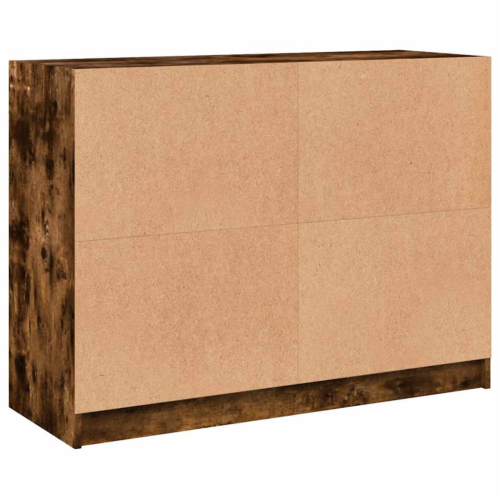 Komoda boja dimljenog hrasta 102x37x75,5 cm konstruirano drvo