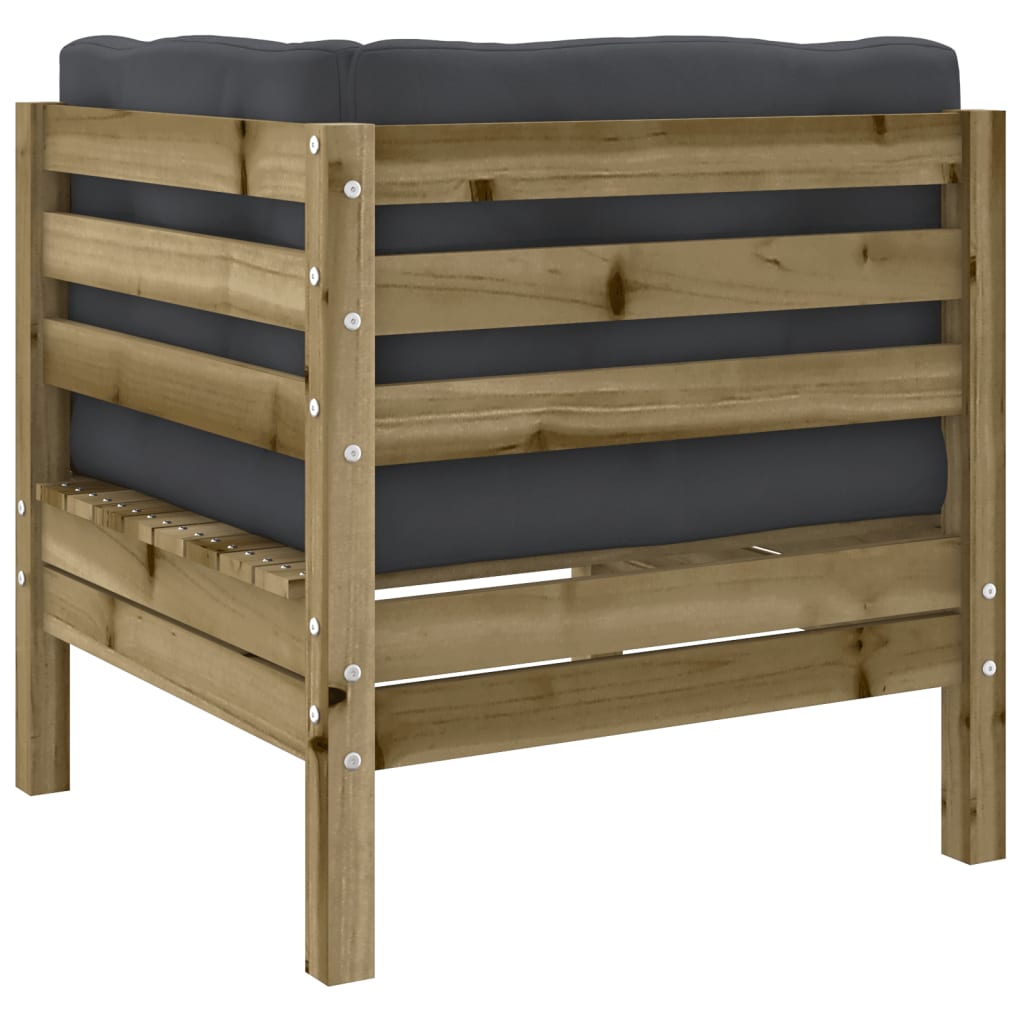3-dijelni set vrtnih sofa s jastucima od impregnirane borovine