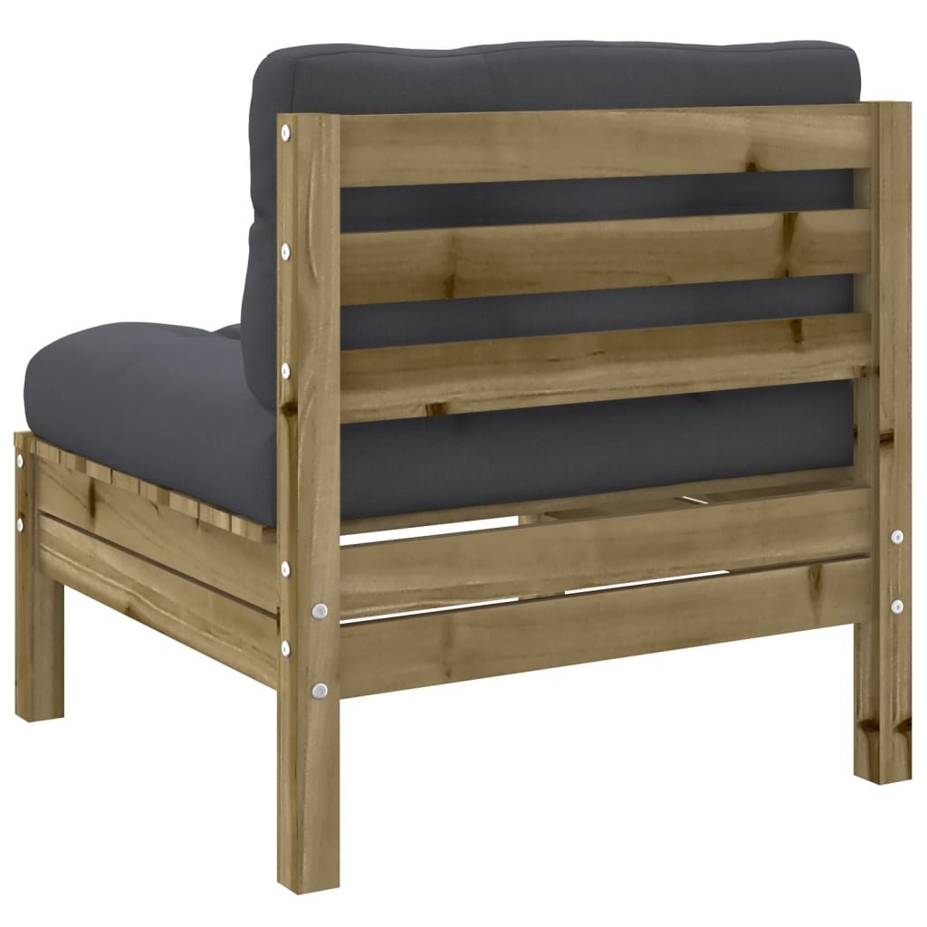 3-dijelni set vrtnih sofa s jastucima od impregnirane borovine