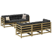 7-dijelni set vrtnih sofa od impregnirane borovine