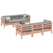 7-dijelni set vrtnih sofa s jastucima masivno drvo duglazije