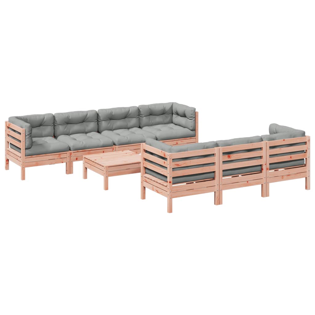 8-dijelni set vrtnih sofa s jastucima masivno drvo duglazije