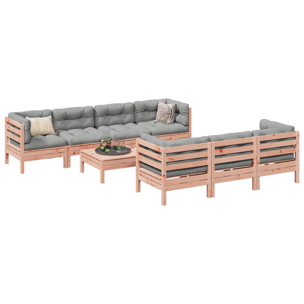 8-dijelni set vrtnih sofa s jastucima masivno drvo duglazije