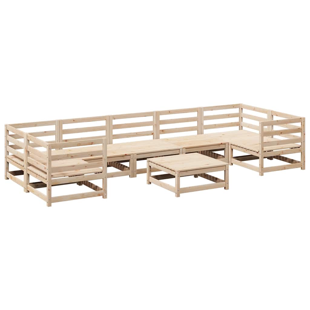 8-dijelni set vrtnih sofa od masivne borovine