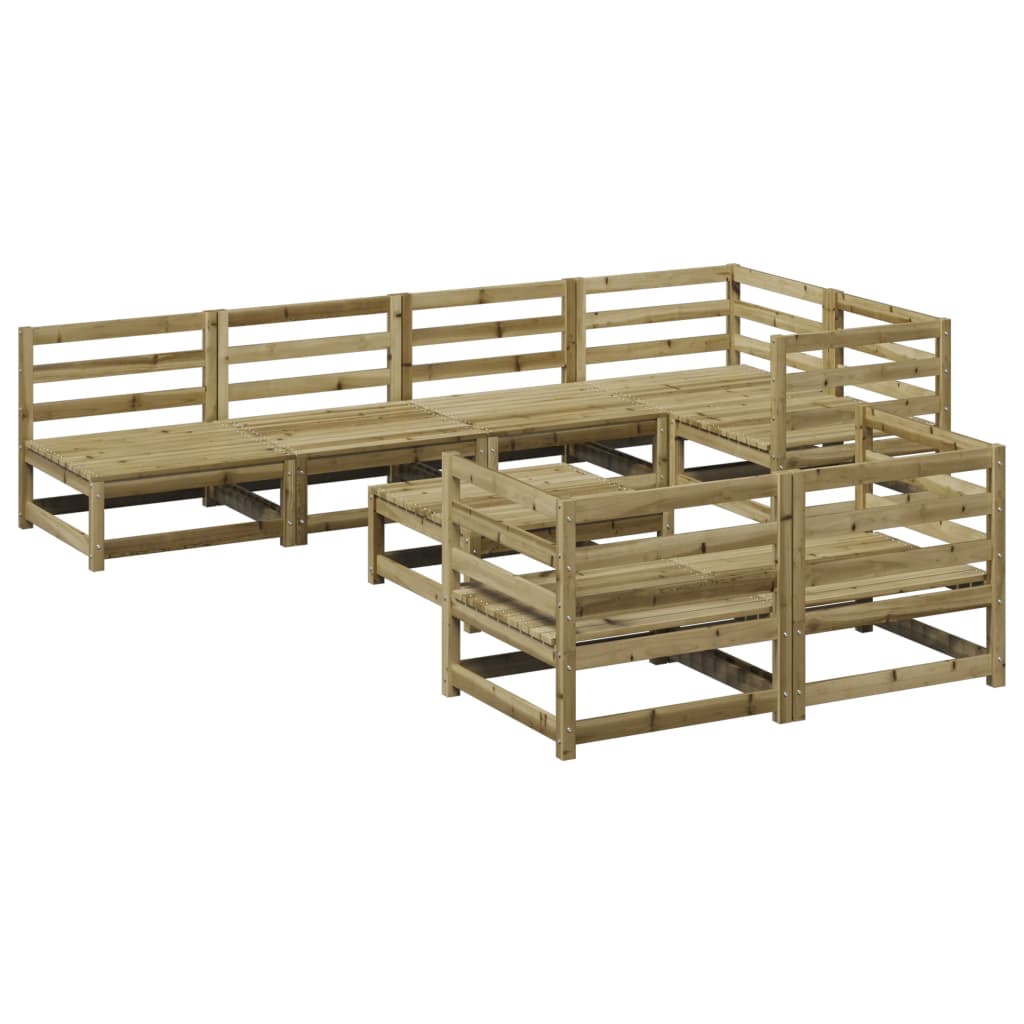 8-dijelni set vrtnih sofa od impregnirane borovine