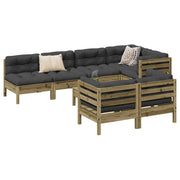 8-dijelni set vrtnih sofa s jastucima od impregnirane borovine