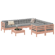 9-dijelni set vrtnih sofa s jastucima masivno drvo duglazije