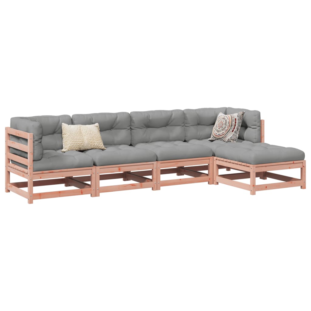 5-dijelni set vrtnih sofa od masivnog drva duglazije
