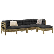 5-dijelni set vrtnih sofa s jastucima od impregnirane borovine