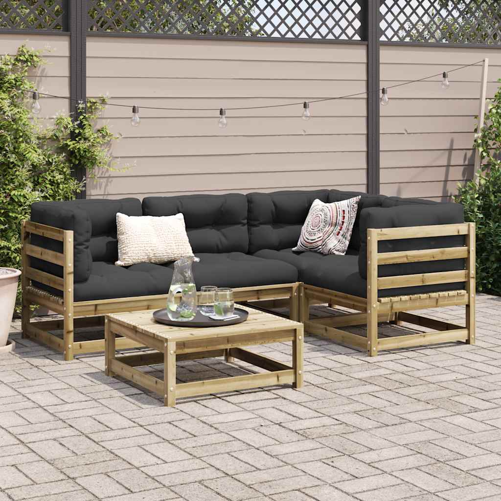 5-dijelni set vrtnih sofa od impregnirane borovine