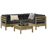 5-dijelni set vrtnih sofa s jastucima od impregnirane borovine