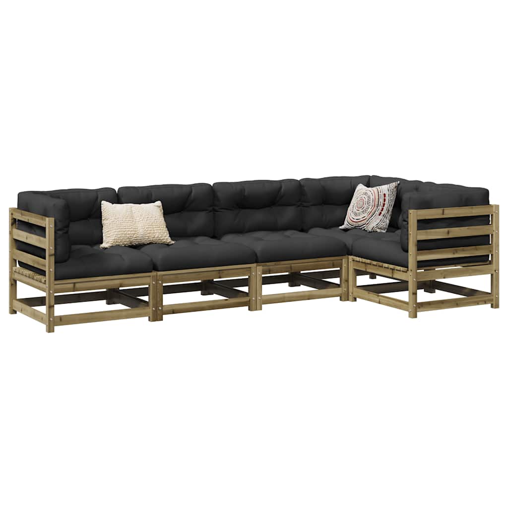 5-dijelni set vrtnih sofa od impregnirane borovine