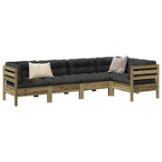 5-dijelni set vrtnih sofa s jastucima od impregnirane borovine