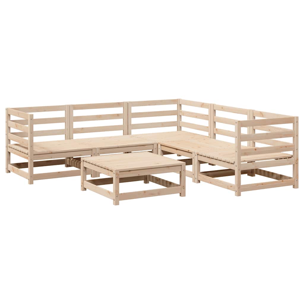 6-dijelni set vrtnih sofa od masivne borovine