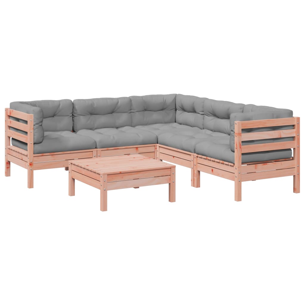 6-dijelni set vrtnih sofa od duglazije i jelovine s jastucima