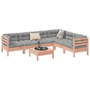 7-dijelni set vrtnih sofa s jastucima masivno drvo duglazije
