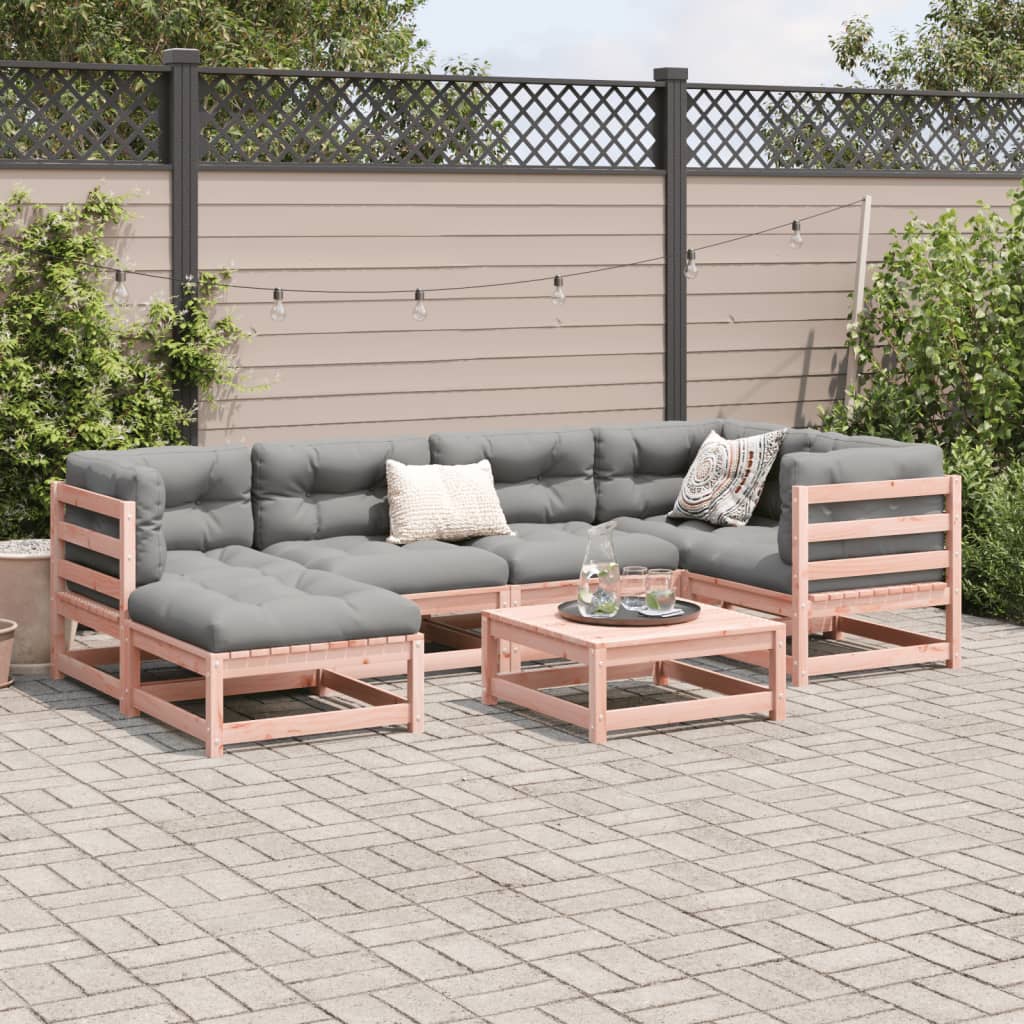 7-dijelni set vrtnih sofa od masivnog drva duglazije