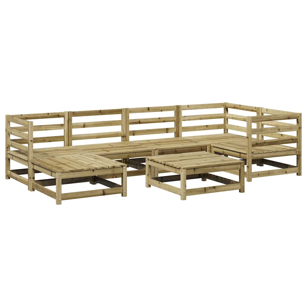 7-dijelni set vrtnih sofa od impregnirane borovine
