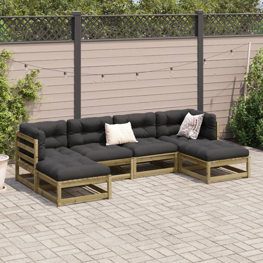 6-dijelni set vrtnih sofa od impregnirane borovine
