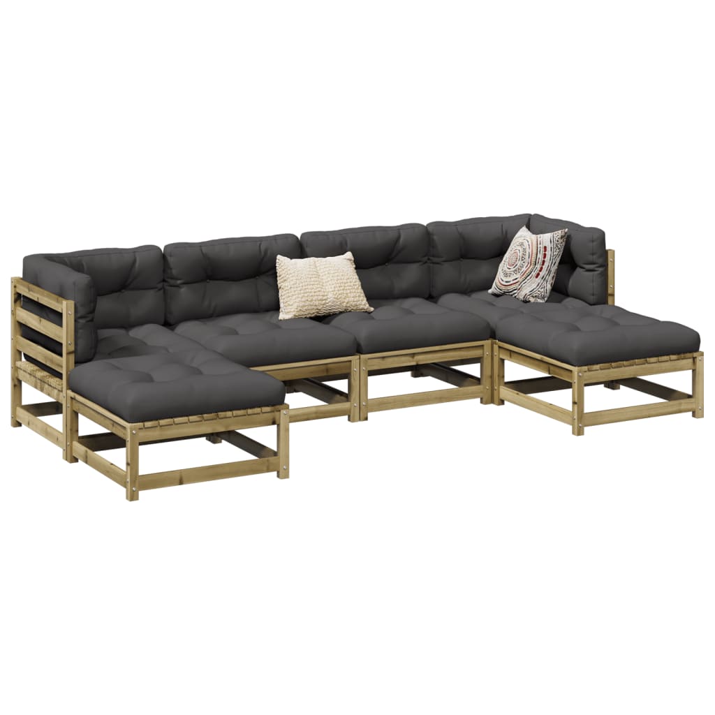 6-dijelni set vrtnih sofa od impregnirane borovine