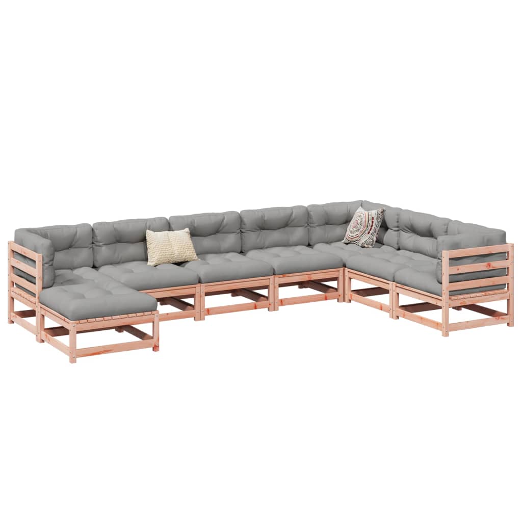 8-dijelni set vrtnih sofa od masivnog drva duglazije
