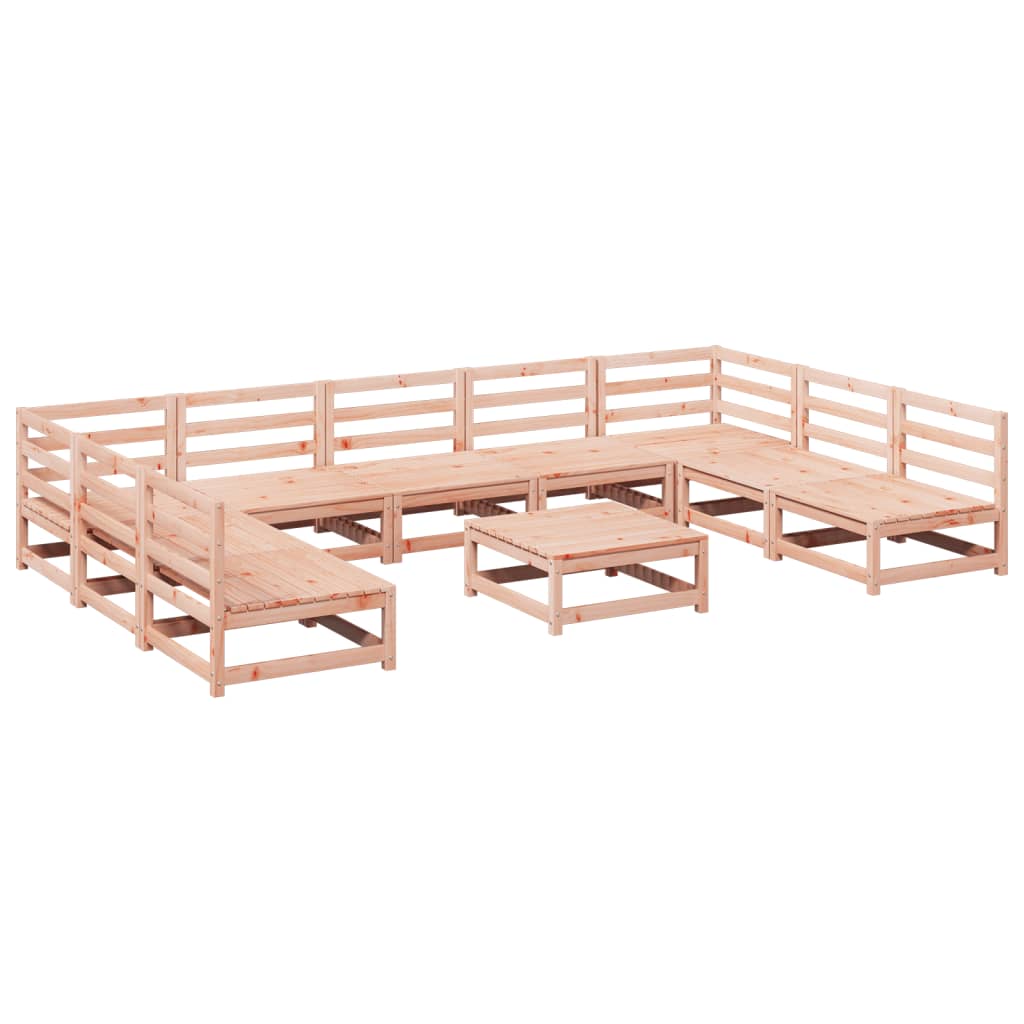 10-dijelni set vrtnih sofa od masivnog drva duglazije