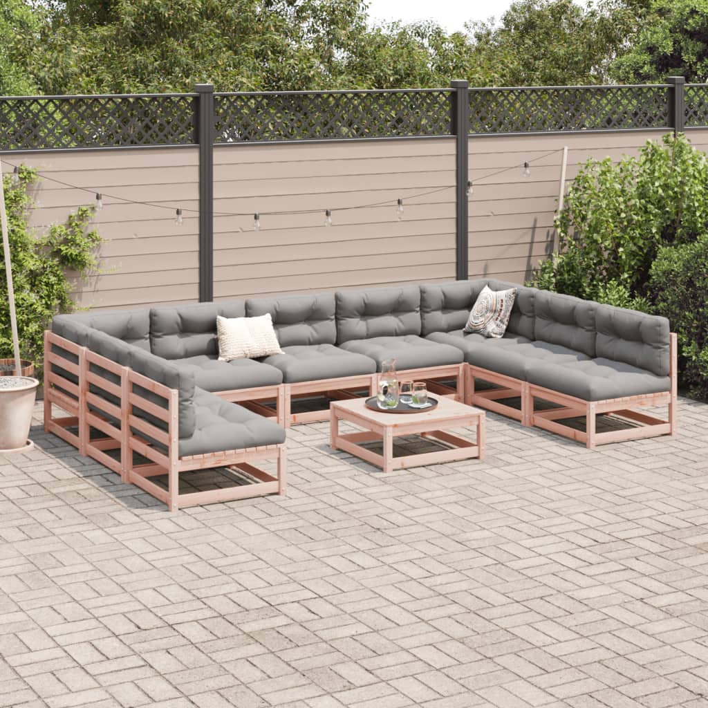 10-dijelni set vrtnih sofa od masivnog drva duglazije