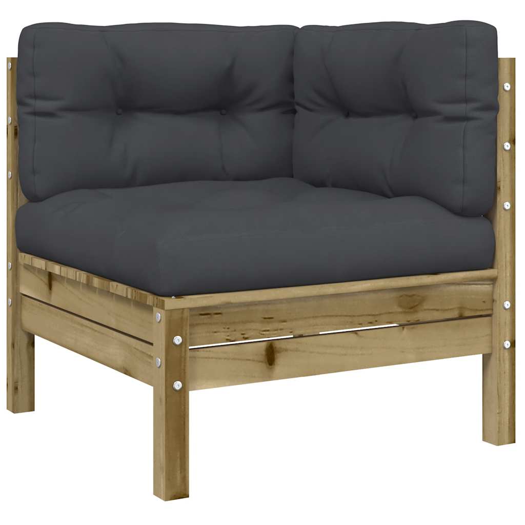 7-dijelni set vrtnih sofa od impregnirane borovine s jastucima