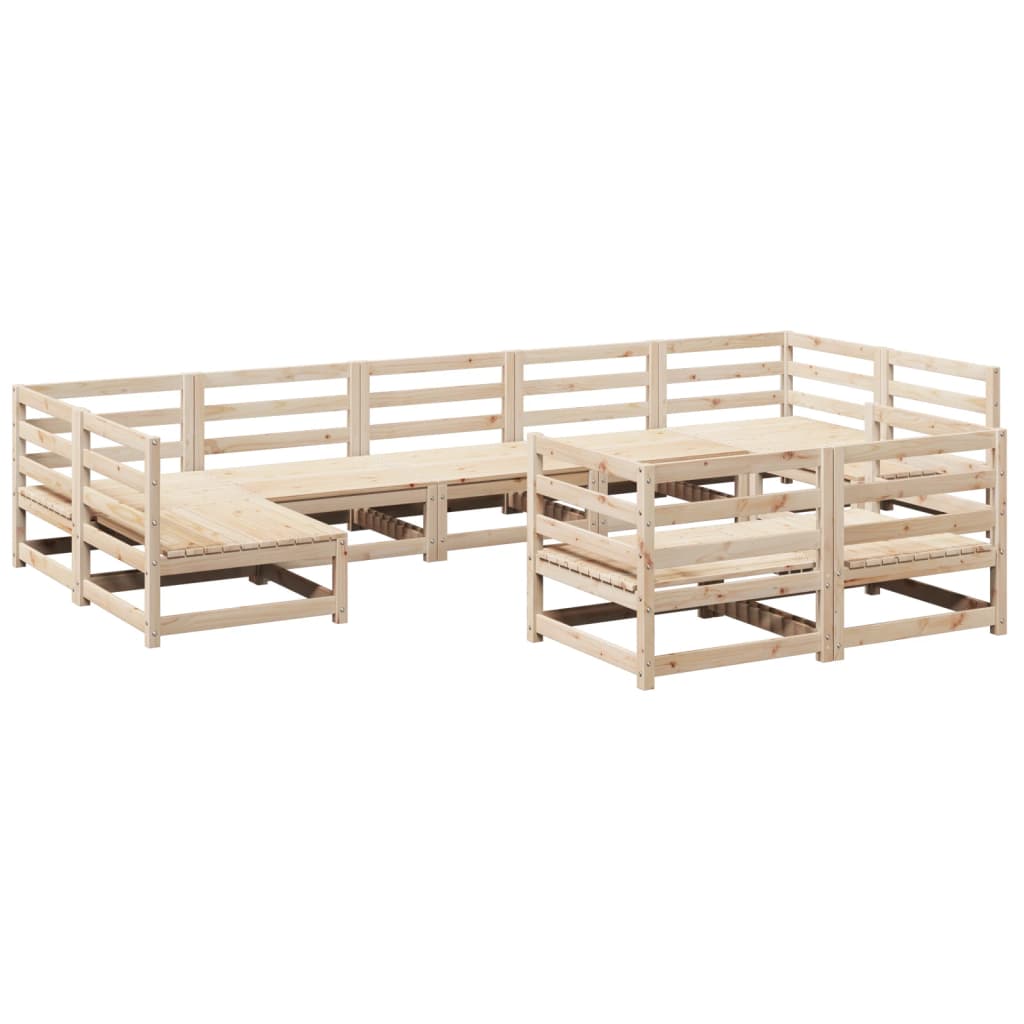 9-dijelni set vrtnih sofa od masivne borovine