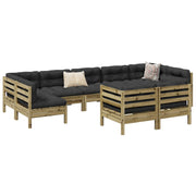 9-dijelni set vrtnih sofa s jastucima od impregnirane borovine